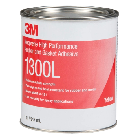 3m neoprene high performance rubber and gasket adhesive 1300l, yellow