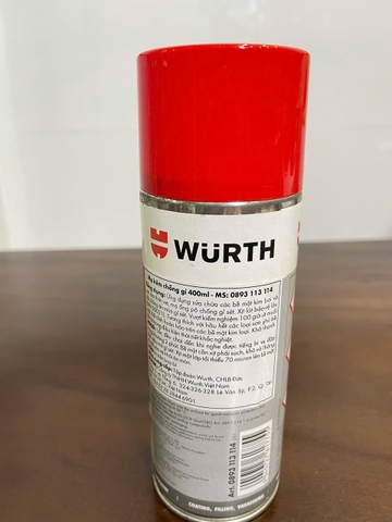 Chất mạ kẽm m&agrave;u s&aacute;ng Wurth 400ml