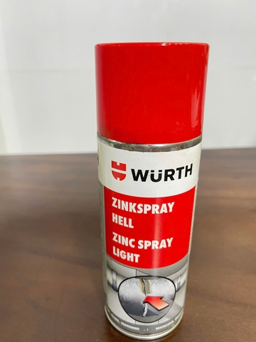 Chất mạ kẽm m&agrave;u s&aacute;ng Wurth 400ml