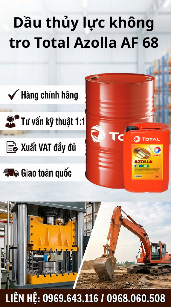 Dầu thủy lực không tro Total Azolla AF 68