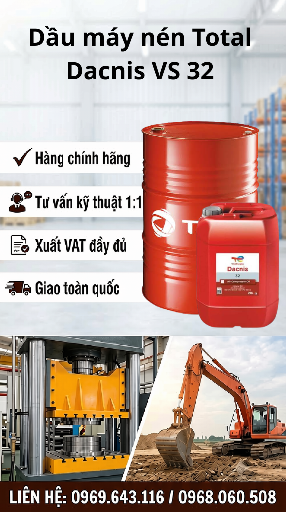 Dầu máy nén khí Total Dacnis VS 32