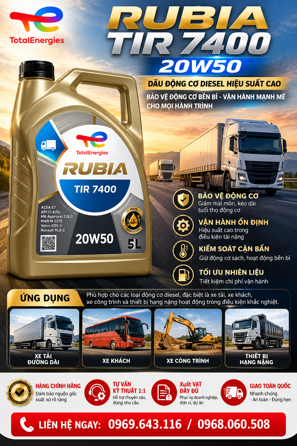 Total Rubia TIR 7400 20W-50