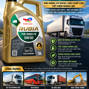 Hàng chính hãng – tư vấn kỹ thuật 1:1 Xuất VAT đầy đủ – giao toàn quốc Total Rubia TIR 9900 FE 5W-30