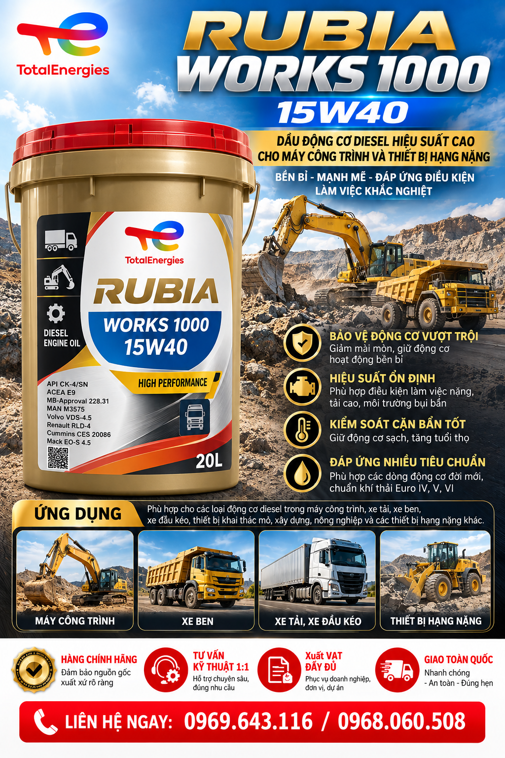 Total Rubia Works 1000 15W-40