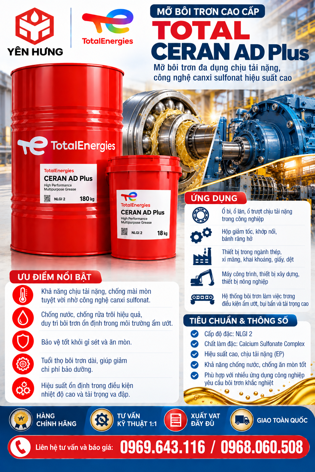 Mỡ chịu nhiệt – chịu nước Total CERAN AD Plus