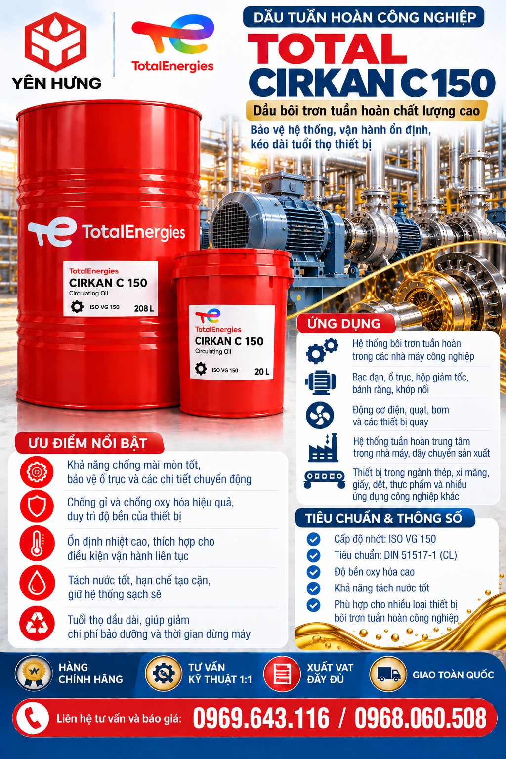 Dầu tuần hoàn Total CIRKAN C 150