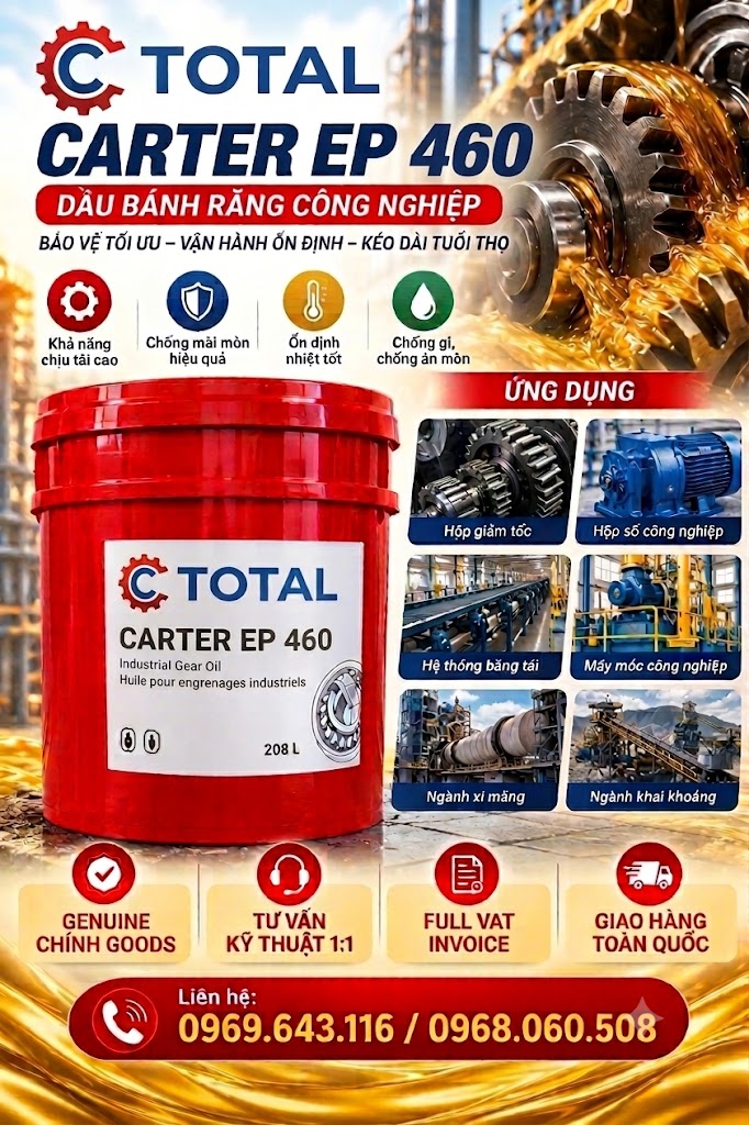 Dầu bánh răng Total Carter EP 460