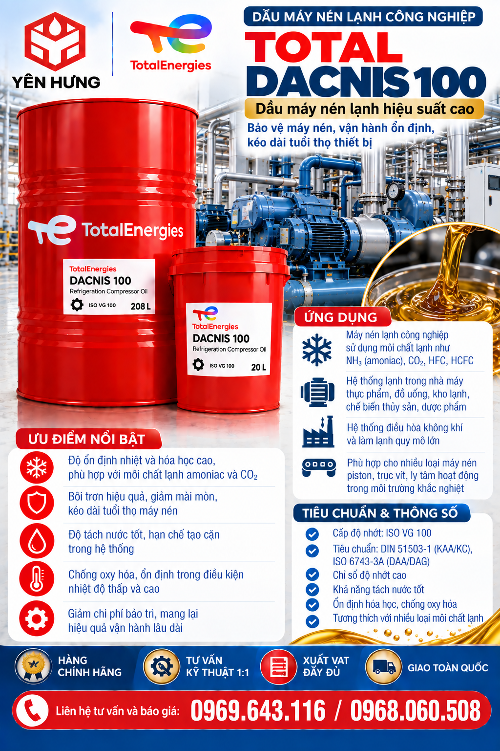 Dầu máy nén khí Total DACNIS 100