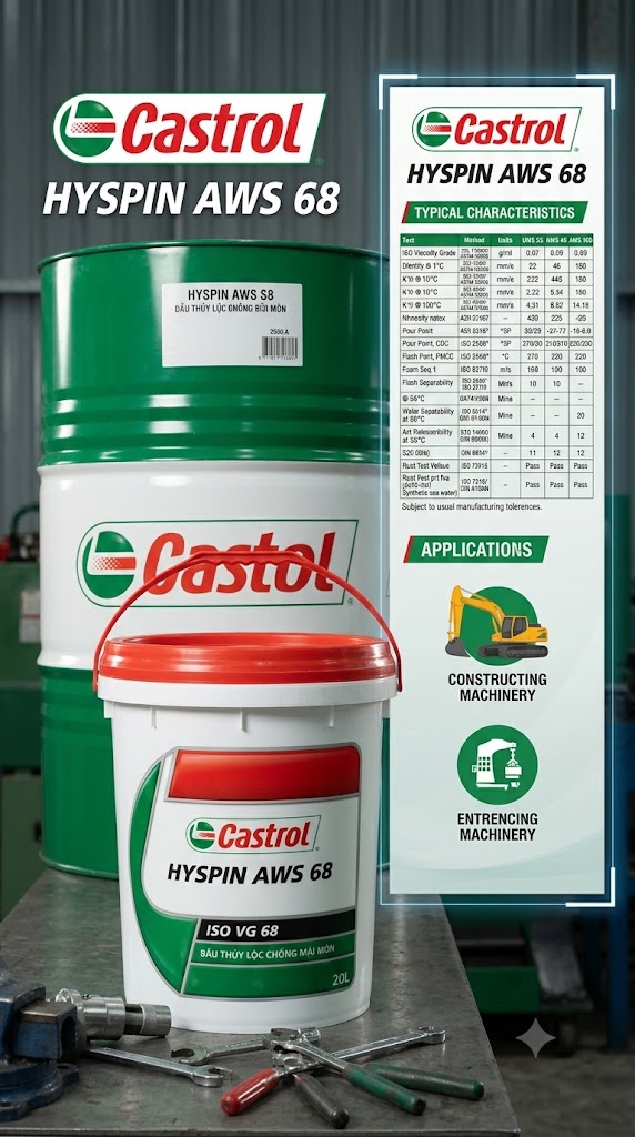 dầu Castrol Hyspin AWS 68